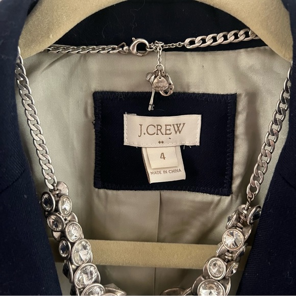 J. CREW Navy Blue Blazer Jacket Cold Buttons - Picture 2 of 4